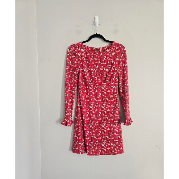 Free People Red Floral Dress Size XS - Picture 6 of 8
